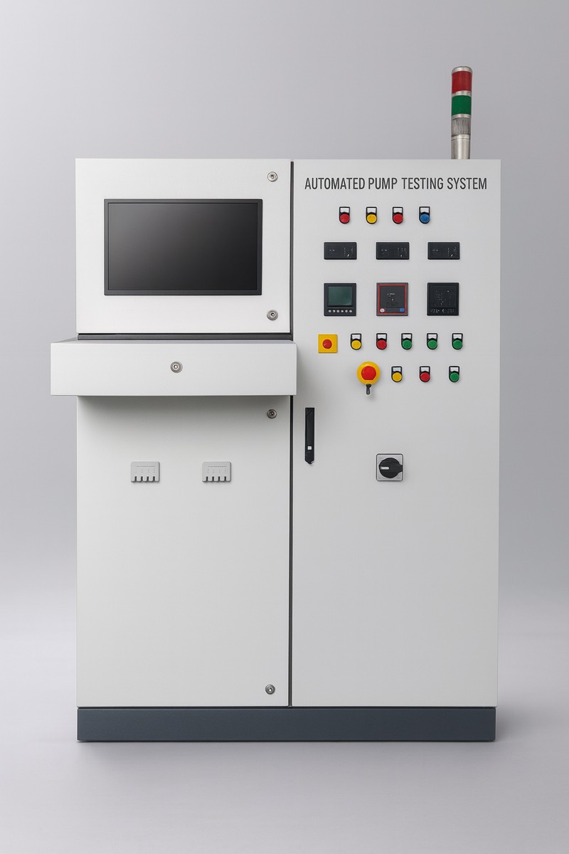 Automated pump testing panel