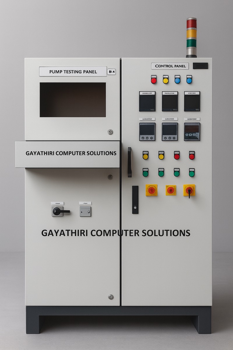Pump testing control panel